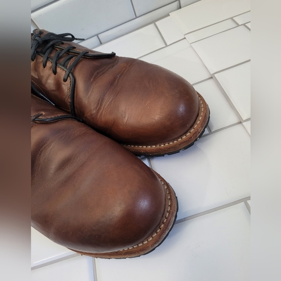 WOOD N STREAM 7030 Mens Brown Distressed Leather Oxford Shoe Lace Up Heavyweight main image 11
